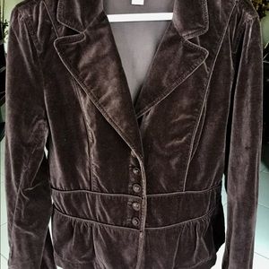 Ann Taylor Loft Brown Velvet Jacket